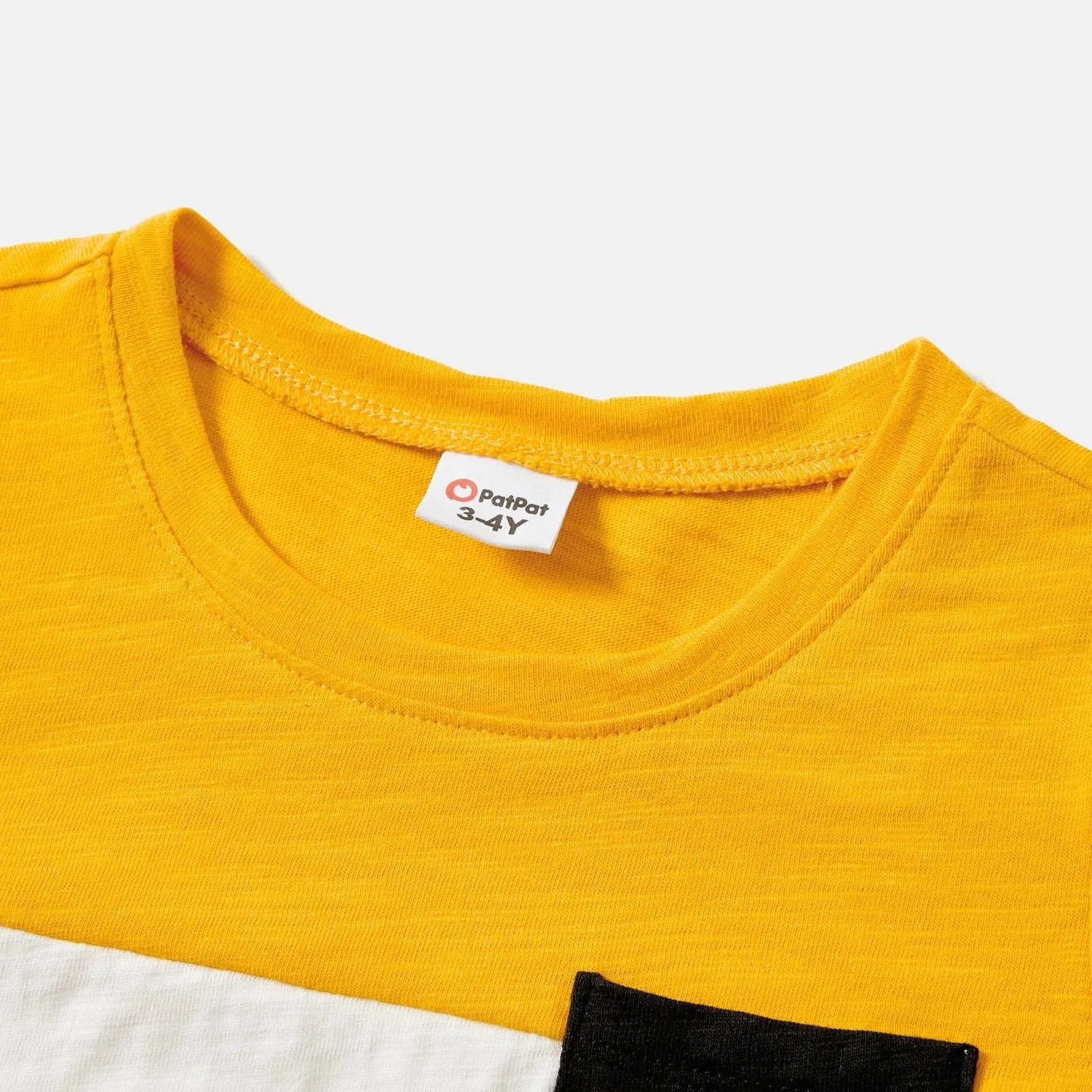 Family Matching Cotton Colorblock Short-sleeve Tee and Allover Geo Print Cami Tops
