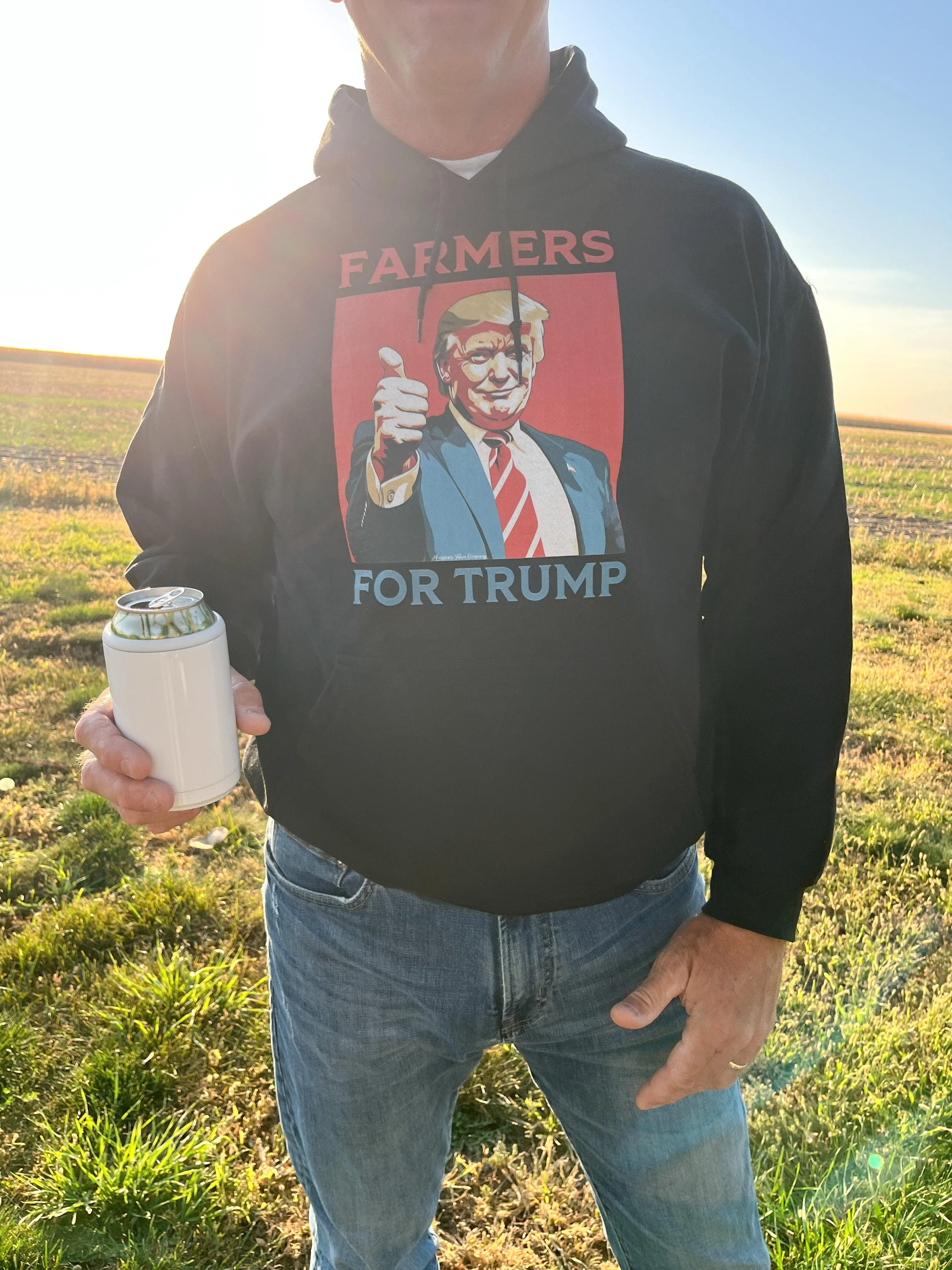 Farmers for Trump Black Hoodie - Trump '24