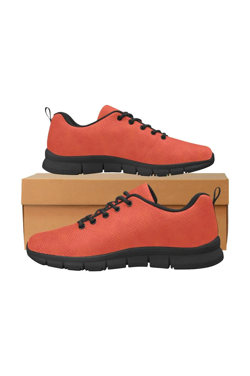 Fiery Orange Women's Breathable Running Shoes (Model 055)