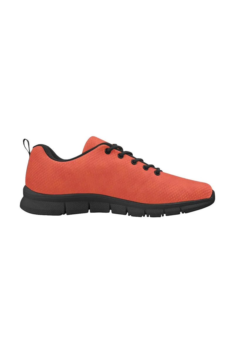 Fiery Orange Women's Breathable Running Shoes (Model 055)