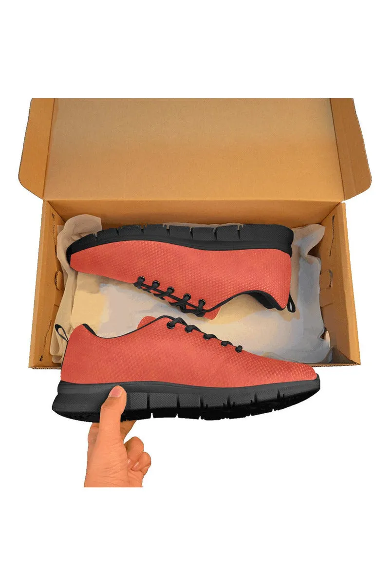Fiery Orange Women's Breathable Running Shoes (Model 055)