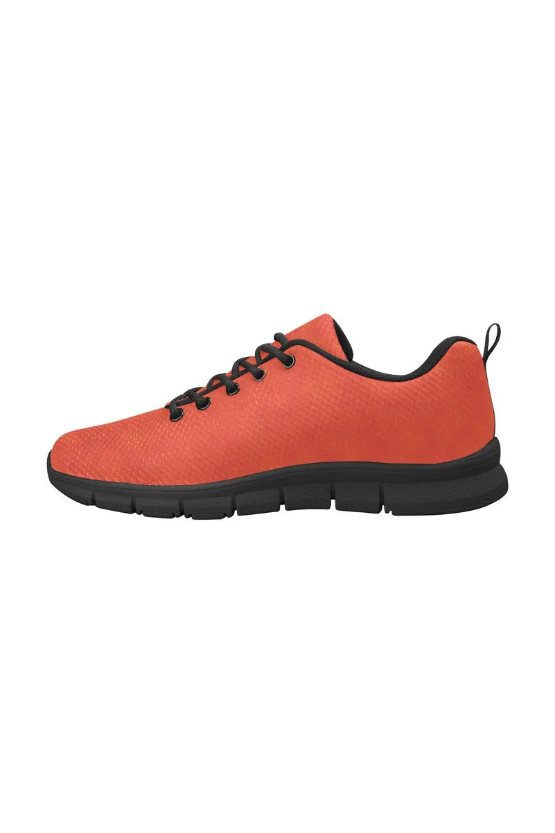 Fiery Orange Women's Breathable Running Shoes (Model 055)