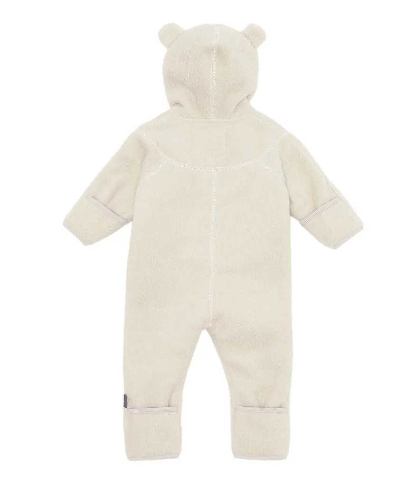 Fleece Umeko Soft Shell Baby Romper | Recycled Polyester in Moon | Molo