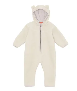 Fleece Umeko Soft Shell Baby Romper | Recycled Polyester in Moon | Molo
