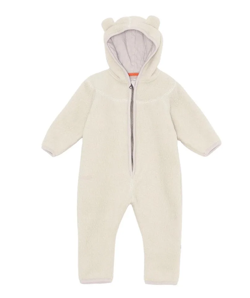 Fleece Umeko Soft Shell Baby Romper | Recycled Polyester in Moon | Molo