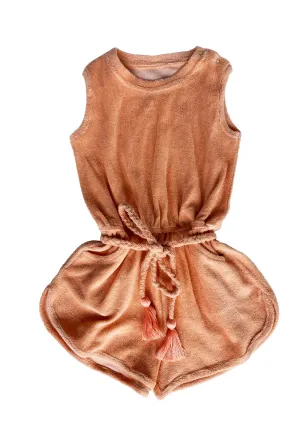 Florrie Terry Jumpsuit - Peach Nougat