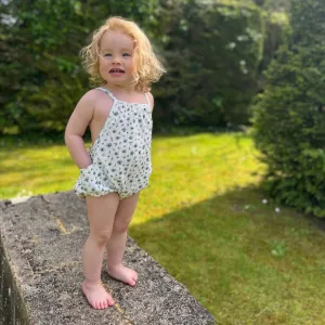 Flower & Plants White Kelyn Bubble Romper