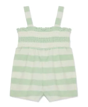 Focus Kids Celadon Stripe Terry Romper (3M-12M)