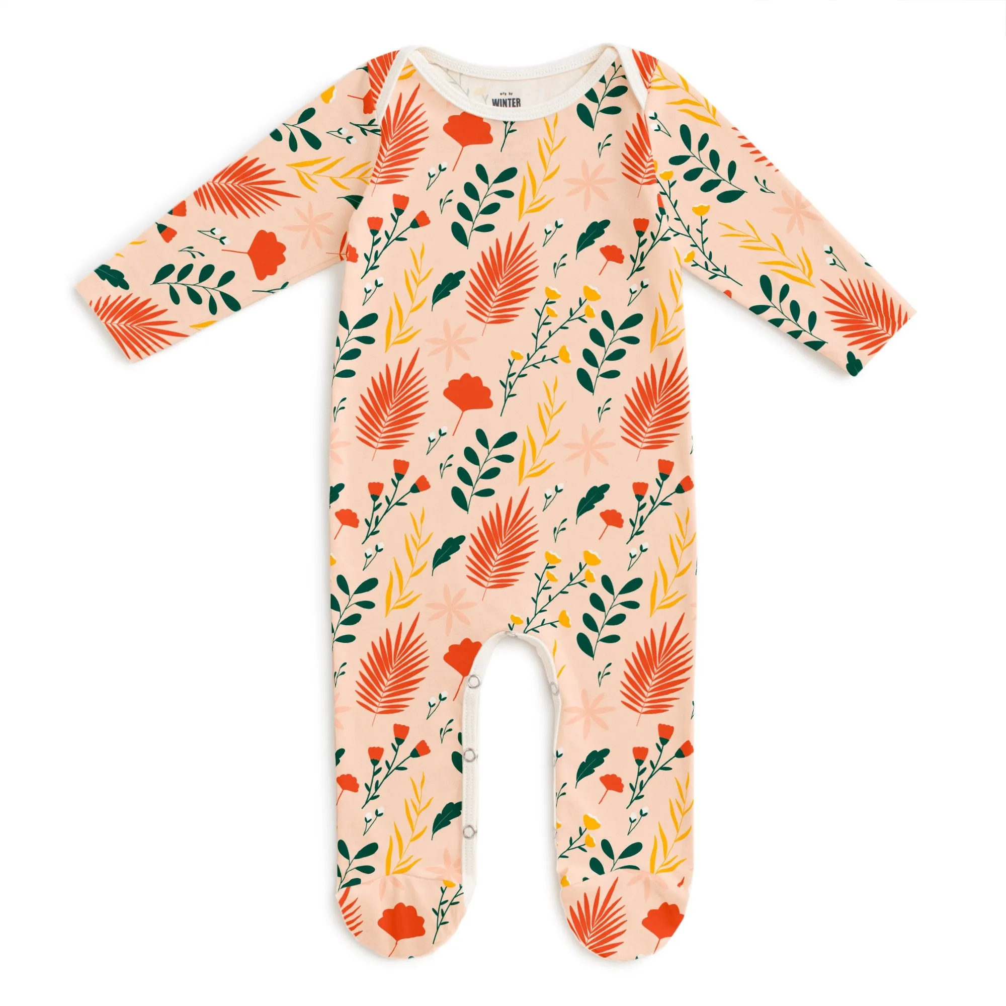 Footed Romper - Secret Garden Blush