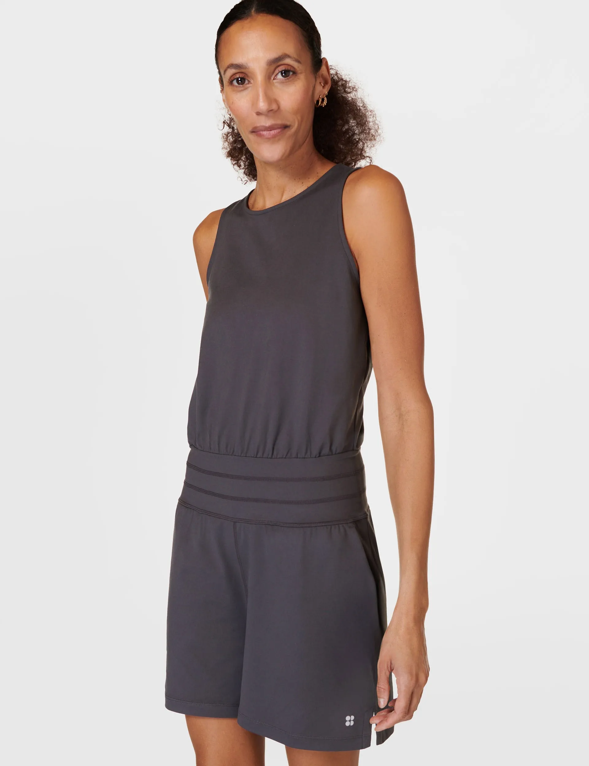 Gaia Performance Yoga Romper - Urban Grey