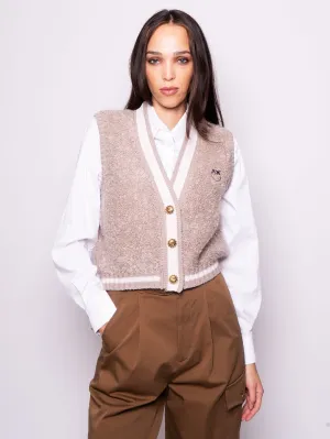 Gilet in Mohair Grigio