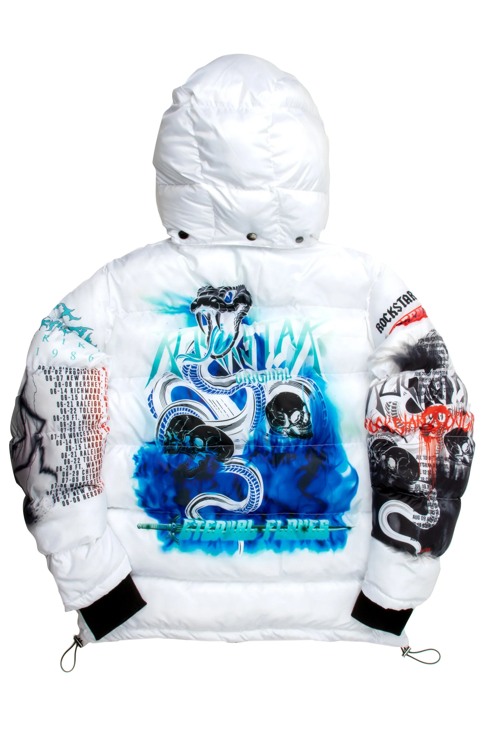 Girls Nastasia White Puffer Jacket