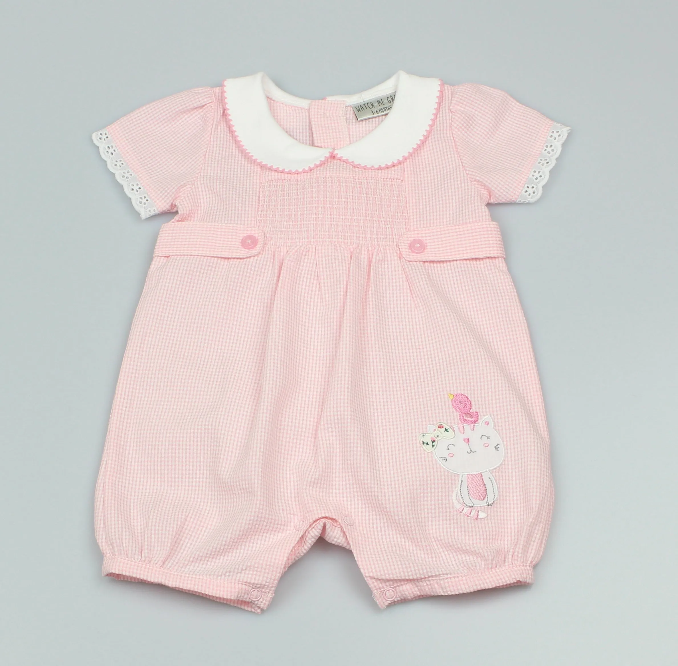 Girls Romper Kitten (0-3-9 Months)-GF1072