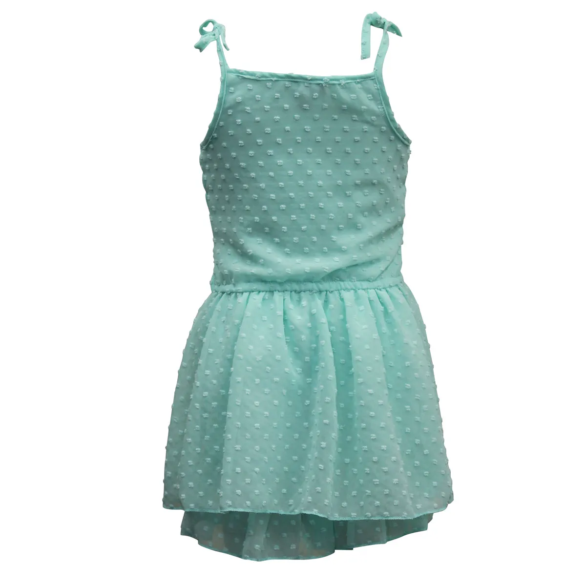 Girls Smocked Clip Dot Romper