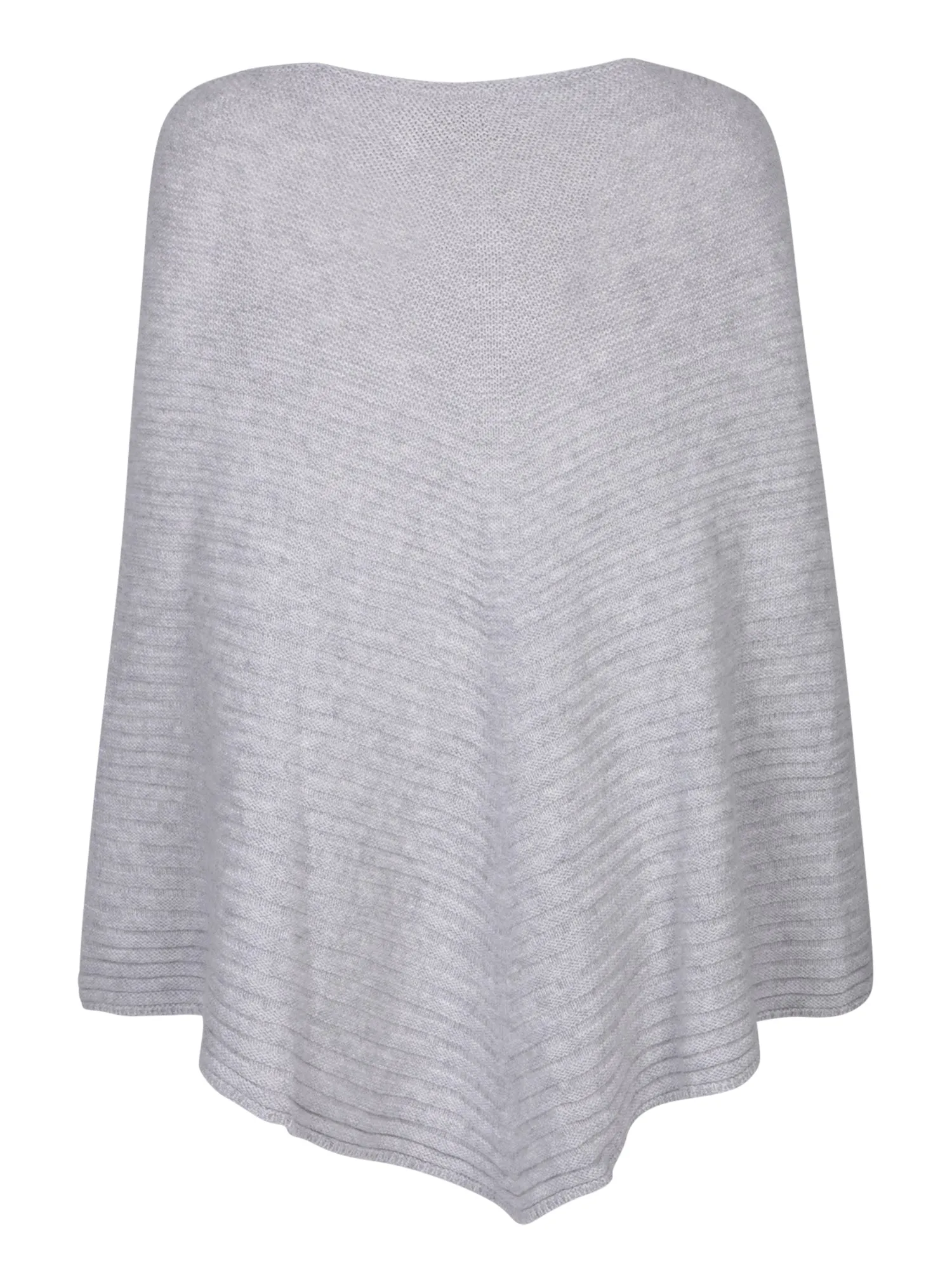 Grey knitted cape