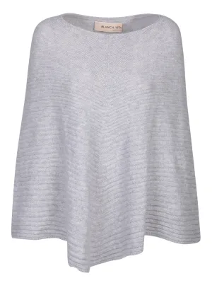 Grey knitted cape