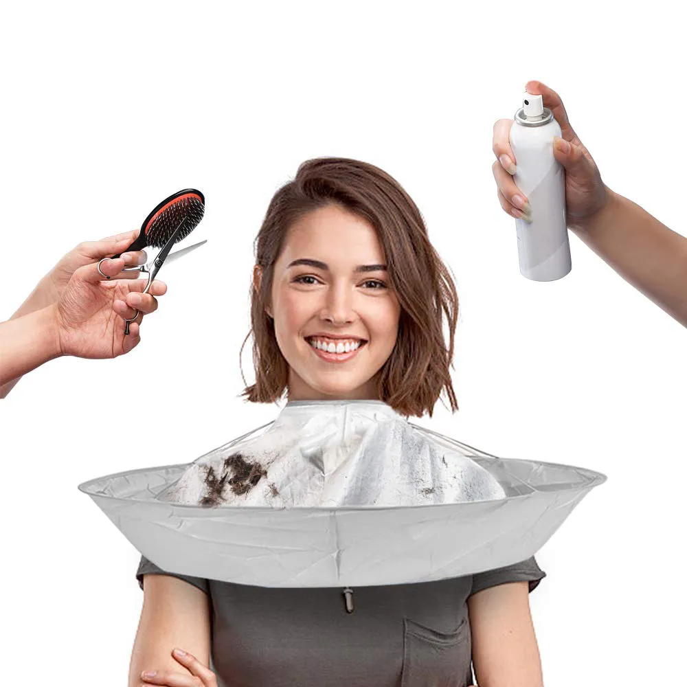 Hair Cutting Cape,Haircut Capes Umbrella for Kids and Adults, Waterproof Professional Salon Barber Supplies,Hair Catcher for Haircuts Accessories