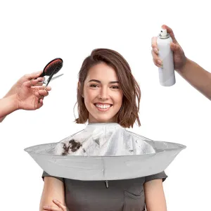 Hair Cutting Cape,Haircut Capes Umbrella for Kids and Adults, Waterproof Professional Salon Barber Supplies,Hair Catcher for Haircuts Accessories