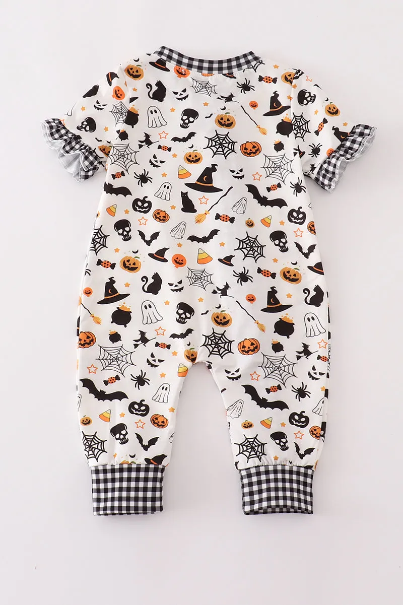 Halloween zip girl romper