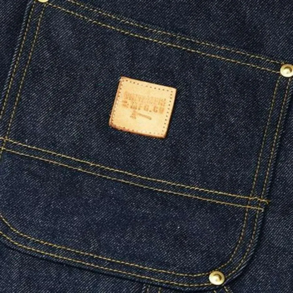 Heavyweight men's mid-waist jeans
