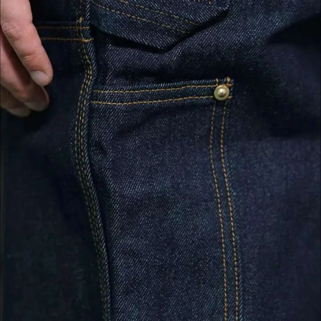 Heavyweight men's mid-waist jeans