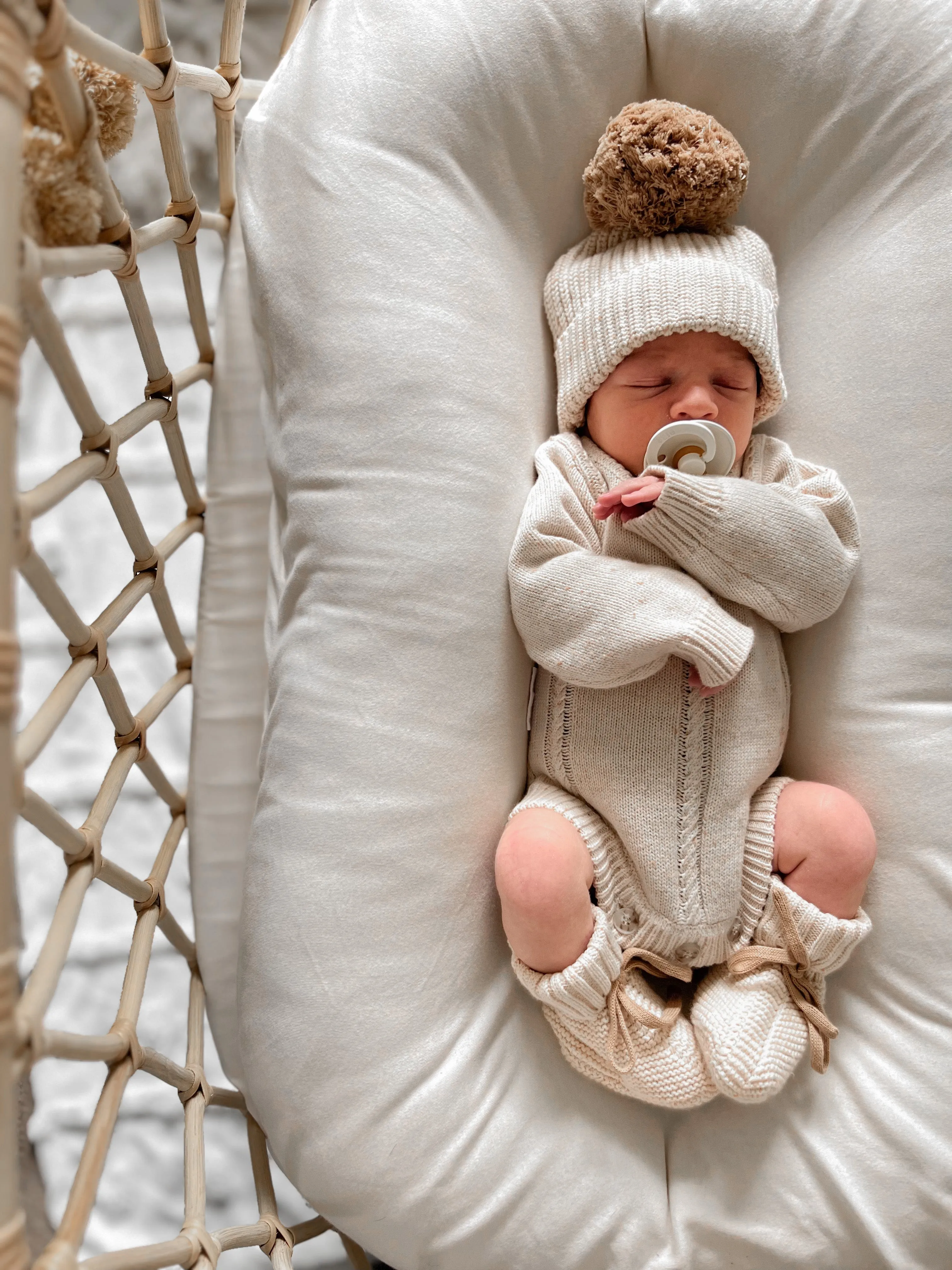 Heirloom Romper | Biscotti Fleck