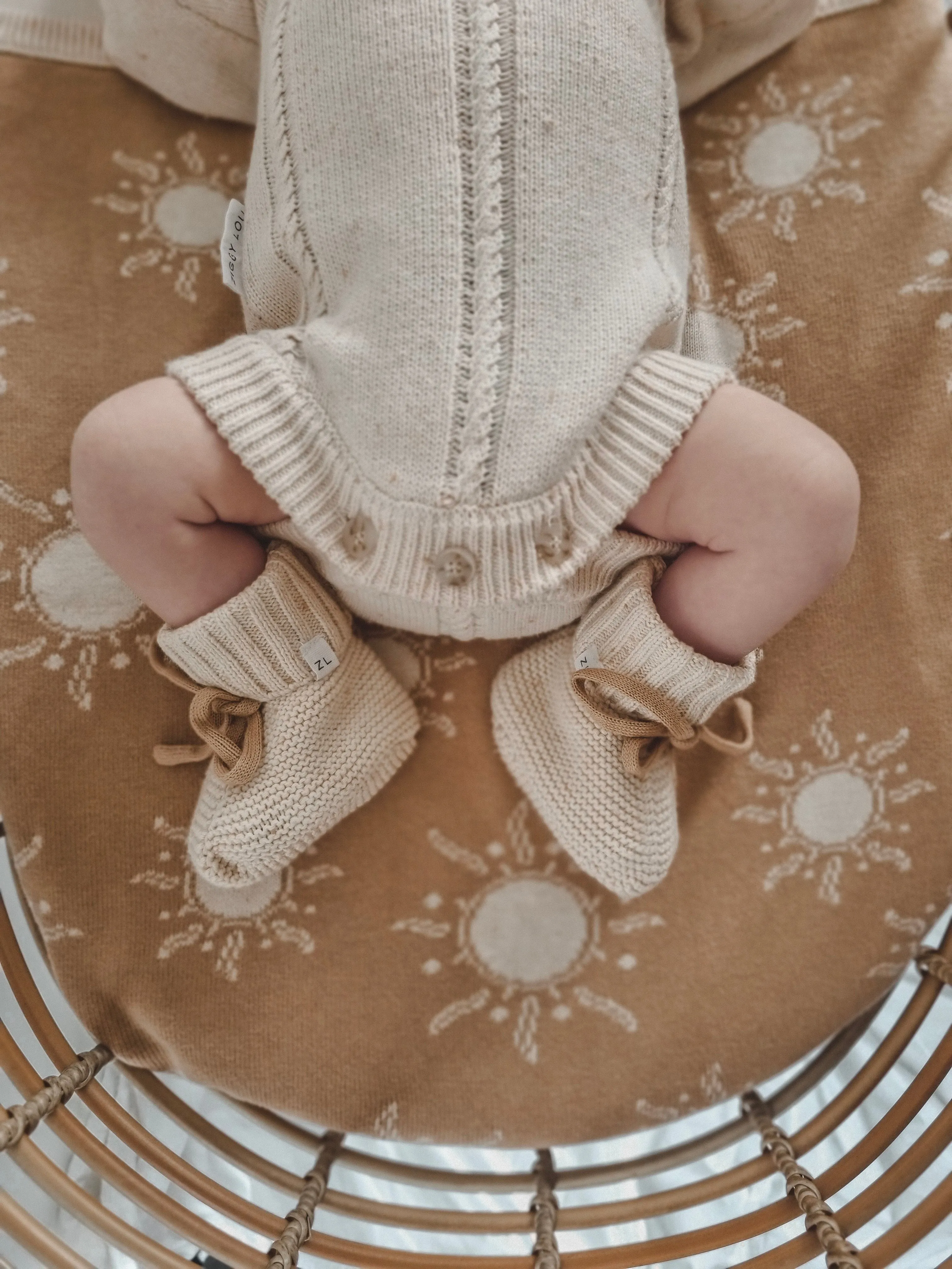 Heirloom Romper | Biscotti Fleck