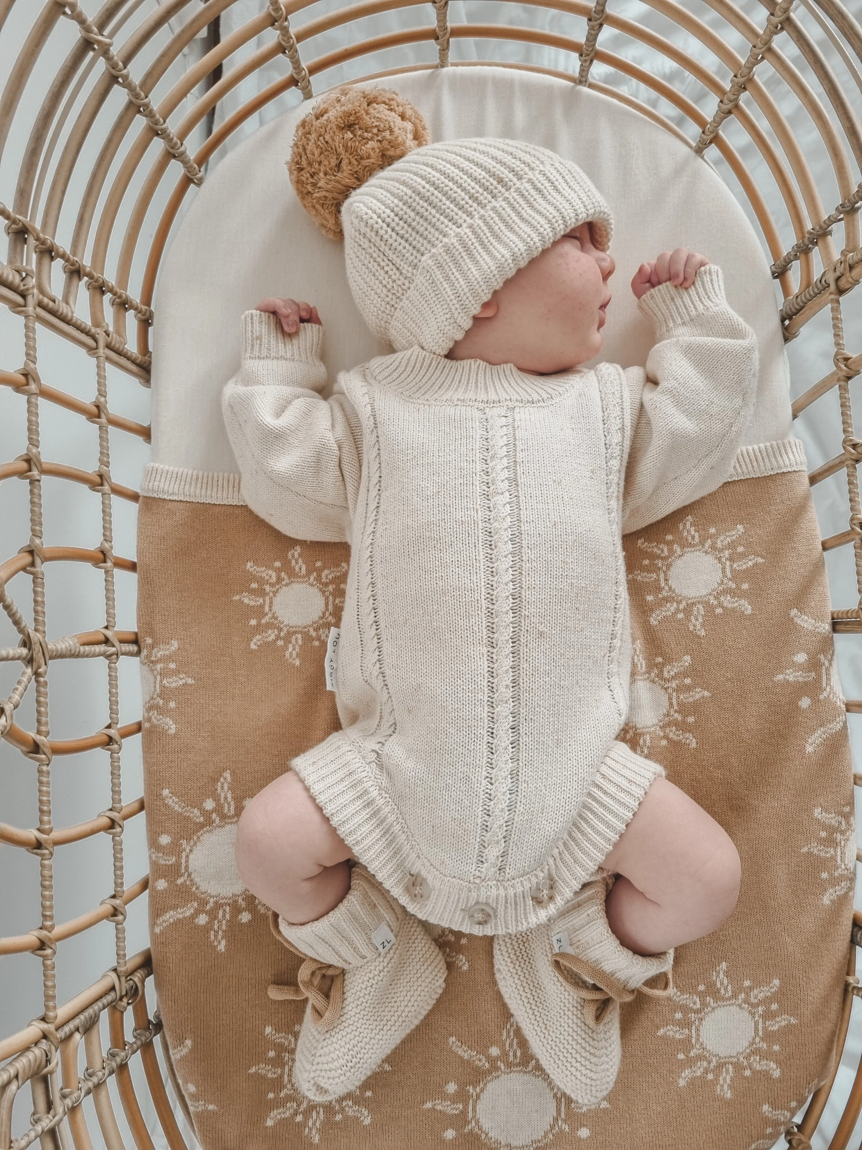 Heirloom Romper | Biscotti Fleck