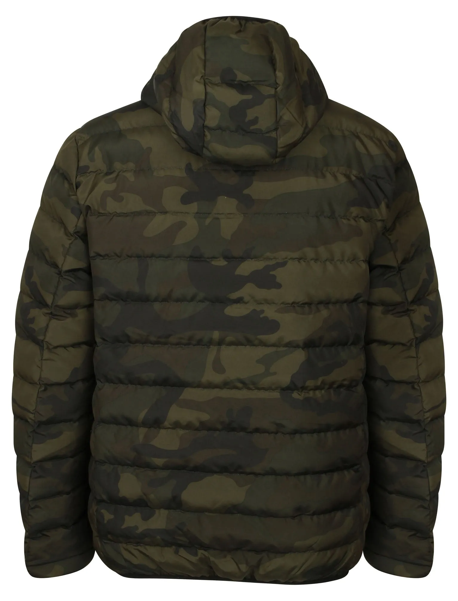 Humberstone Quilted Puffer Jacket In Khaki Camo - Dissident