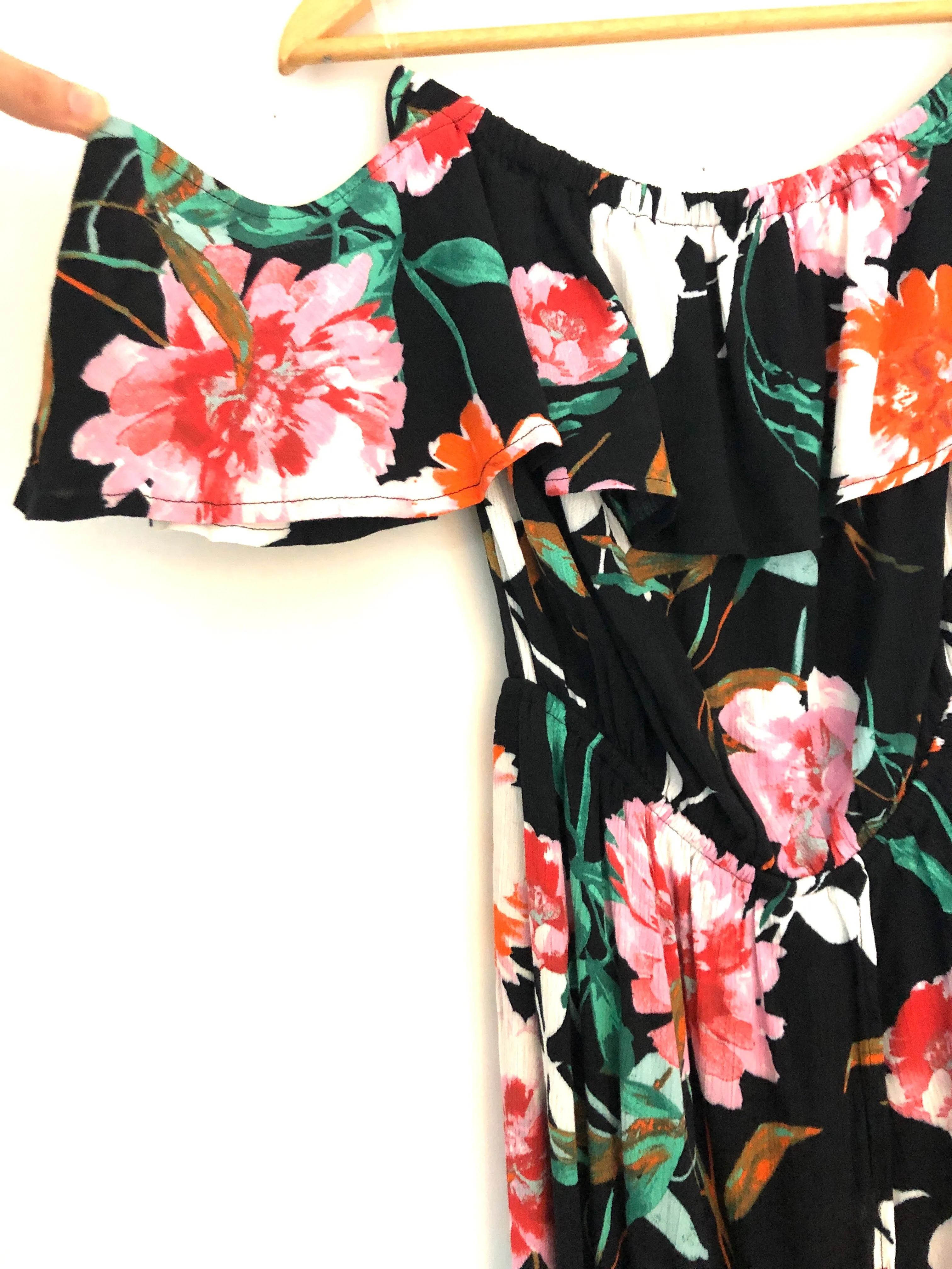Illa Illa Floral Maxi Wrap Dress with Shorts NWT- Size M