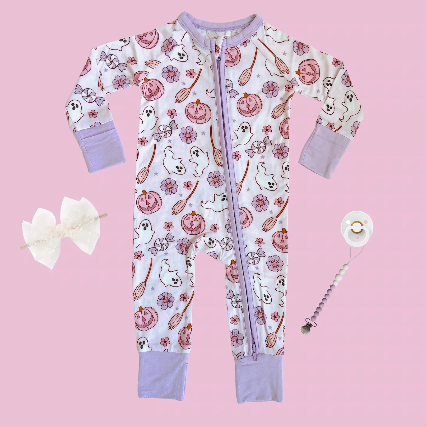 In My Jammers Boo Babe Zipper Romper