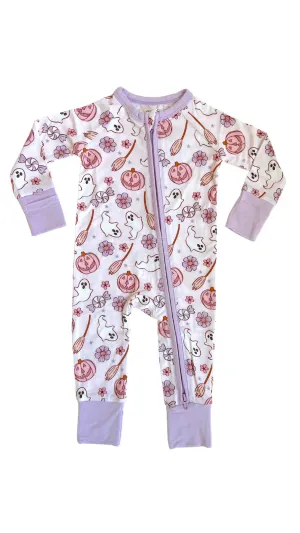In My Jammers Boo Babe Zipper Romper