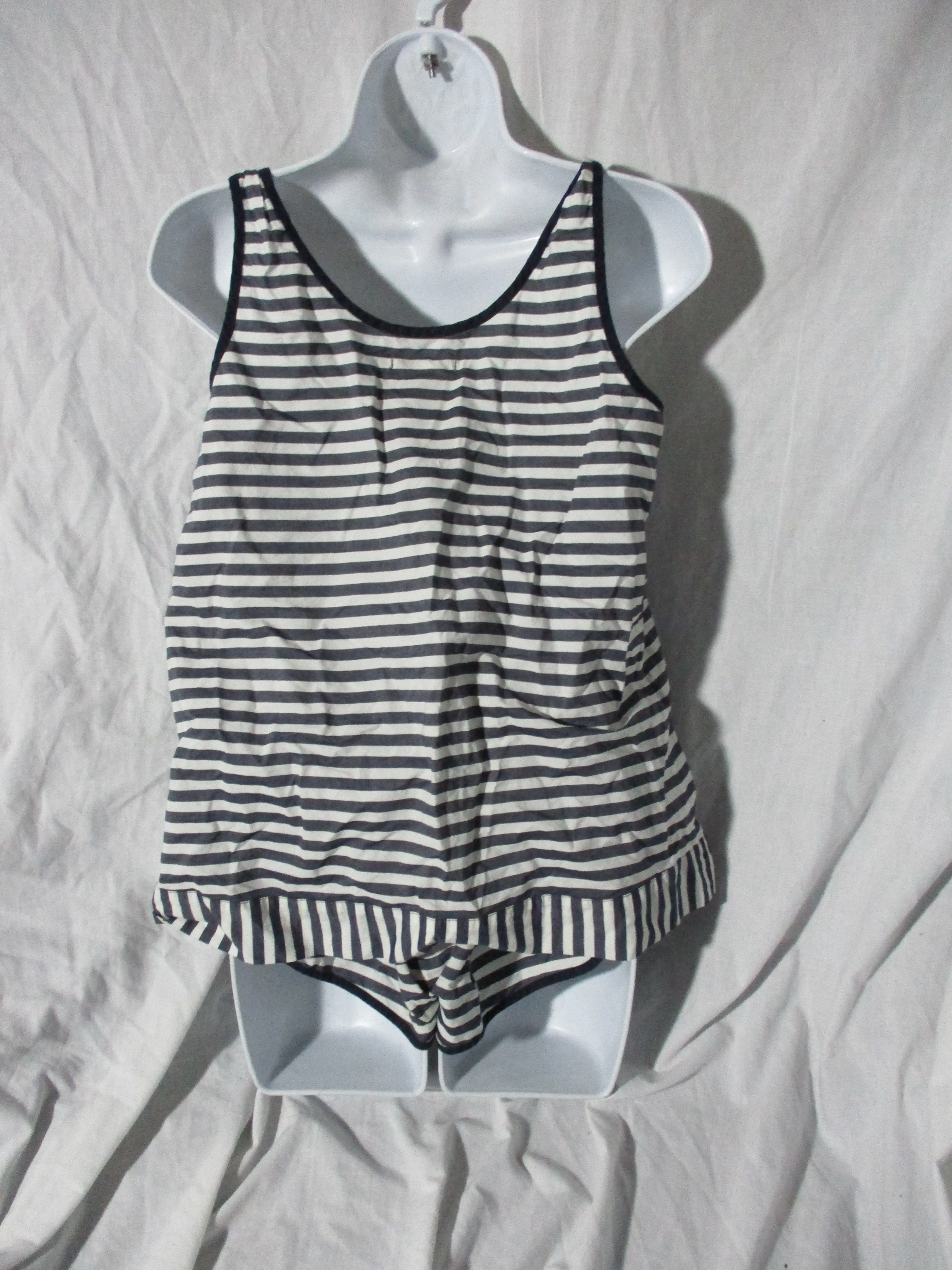 J. Crew JCREW 100% Cotton Striped Tank Short Set Romper Beach Summer S