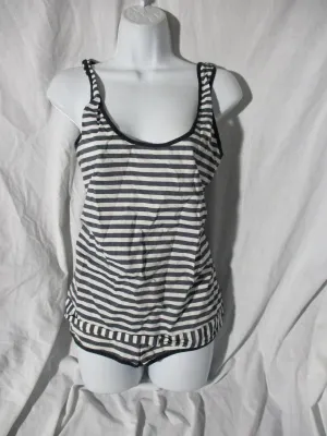 J. Crew JCREW 100% Cotton Striped Tank Short Set Romper Beach Summer S