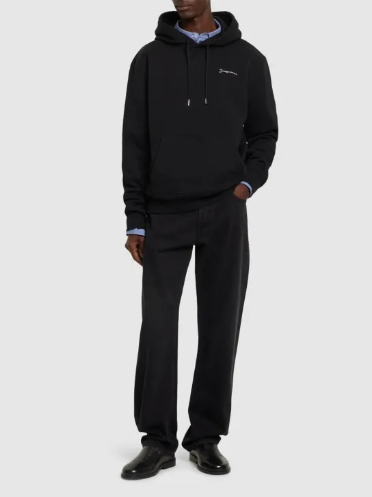 Jacquemus   Le Sweatshirt Brode cotton hoodie 