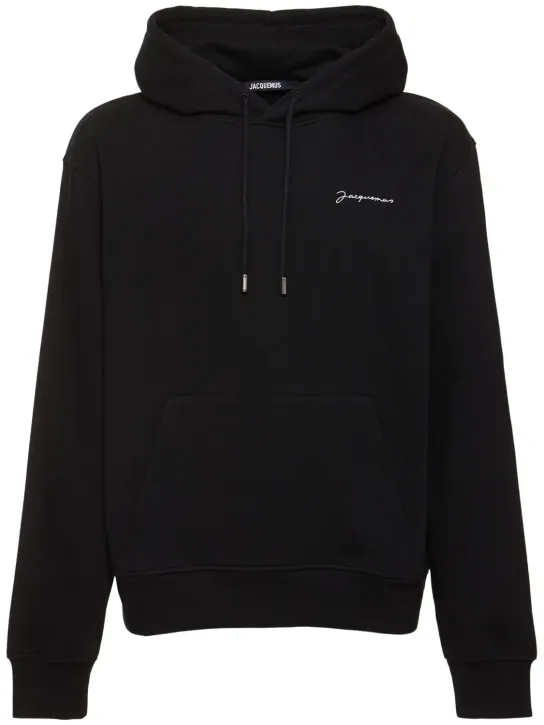 Jacquemus   Le Sweatshirt Brode cotton hoodie 