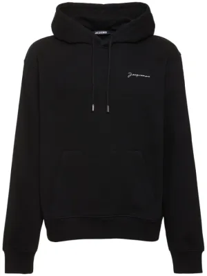 Jacquemus   Le Sweatshirt Brode cotton hoodie 