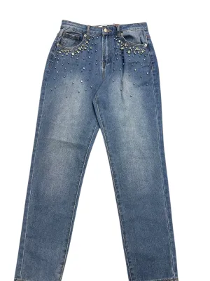 Jeans Straight By Clothes Mentor In Blue Denim, Size: 4