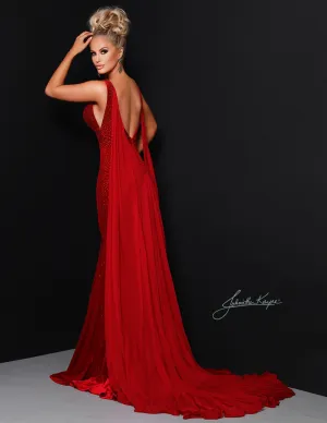 Johnathan Kayne Cape 3 Pageant Formal Wear Detachable Chiffon Cape 4 Panel