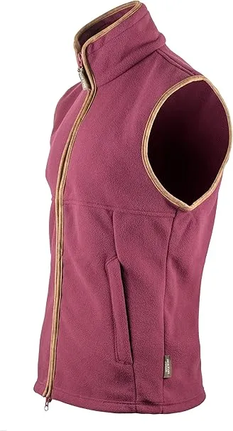 JP Mens Countryman Fleece Gilet Burgundy