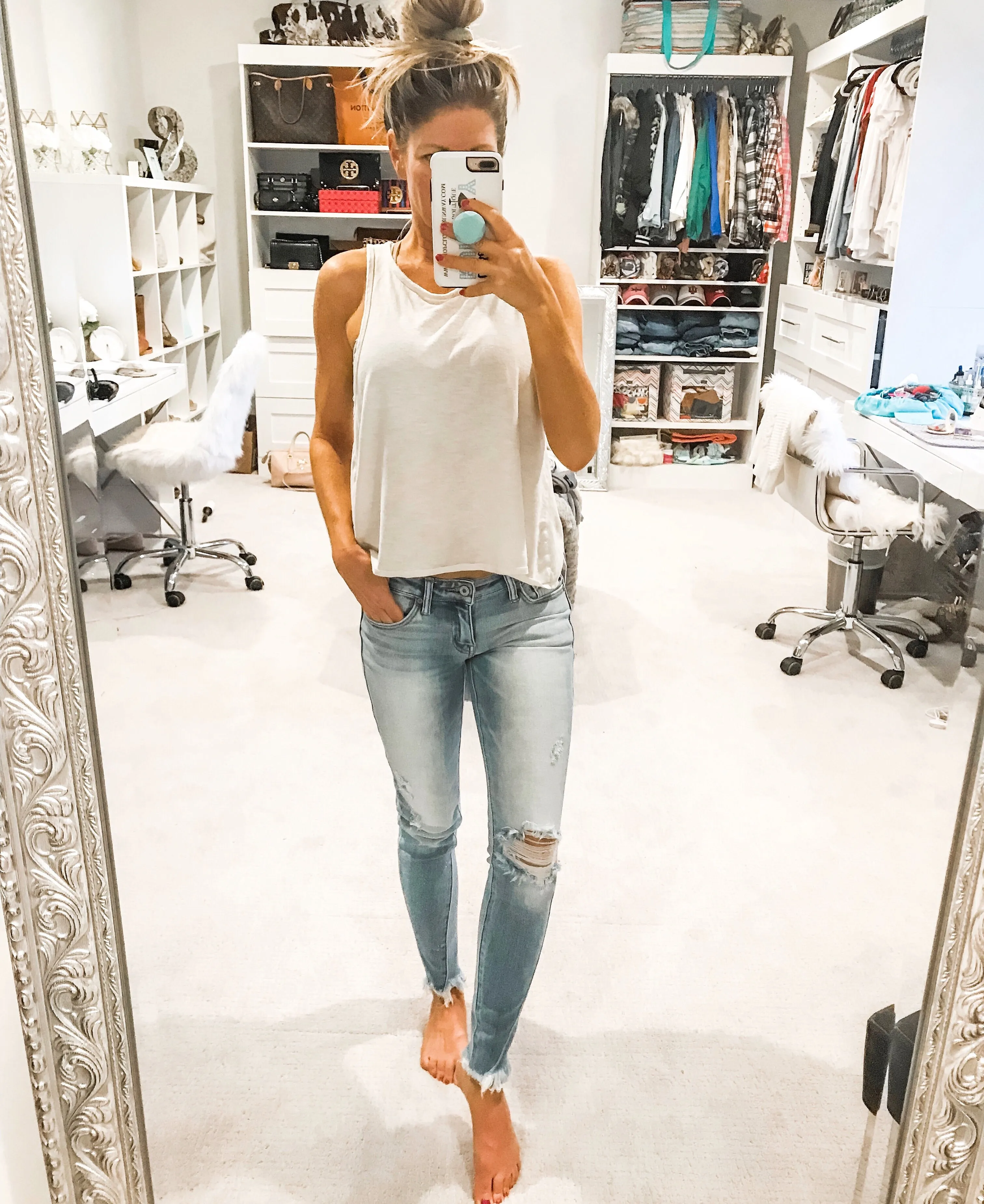 Kan Can: Monroe Super Skinny Jeans-Light Wash