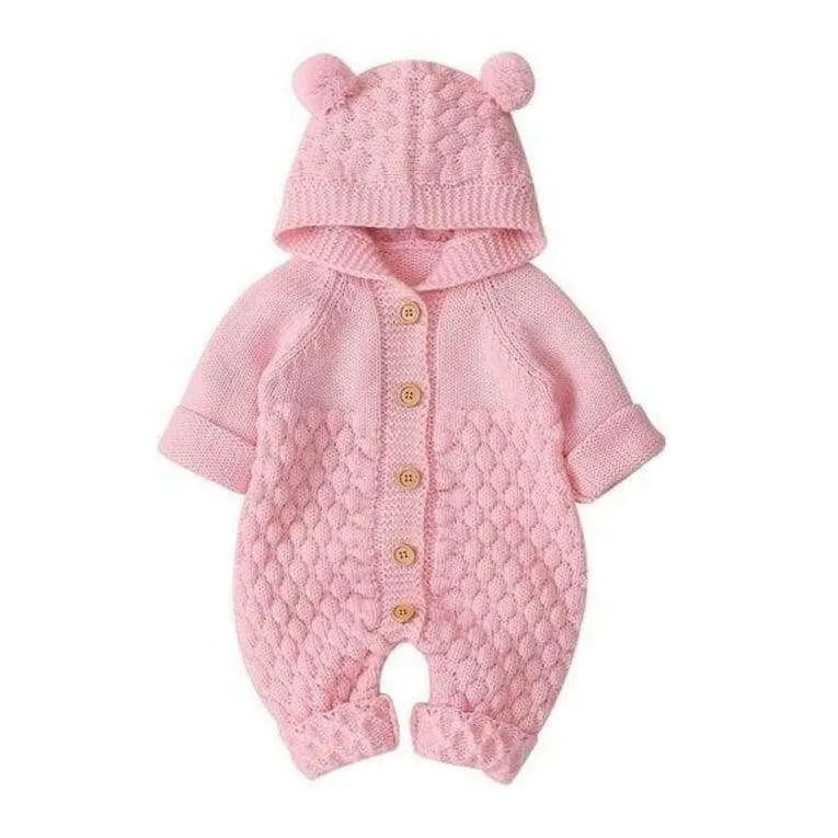 Knit Baby Bear Onesie