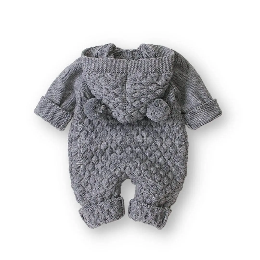 Knit Baby Bear Onesie