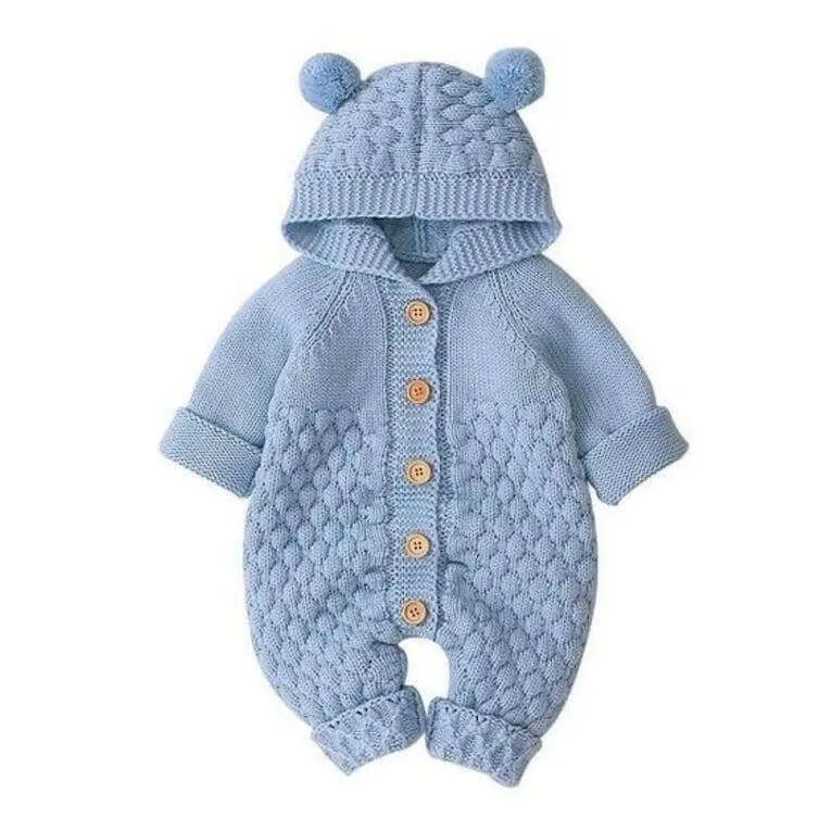 Knit Baby Bear Onesie