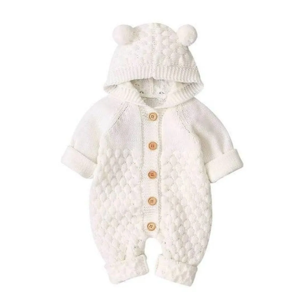 Knit Baby Bear Onesie