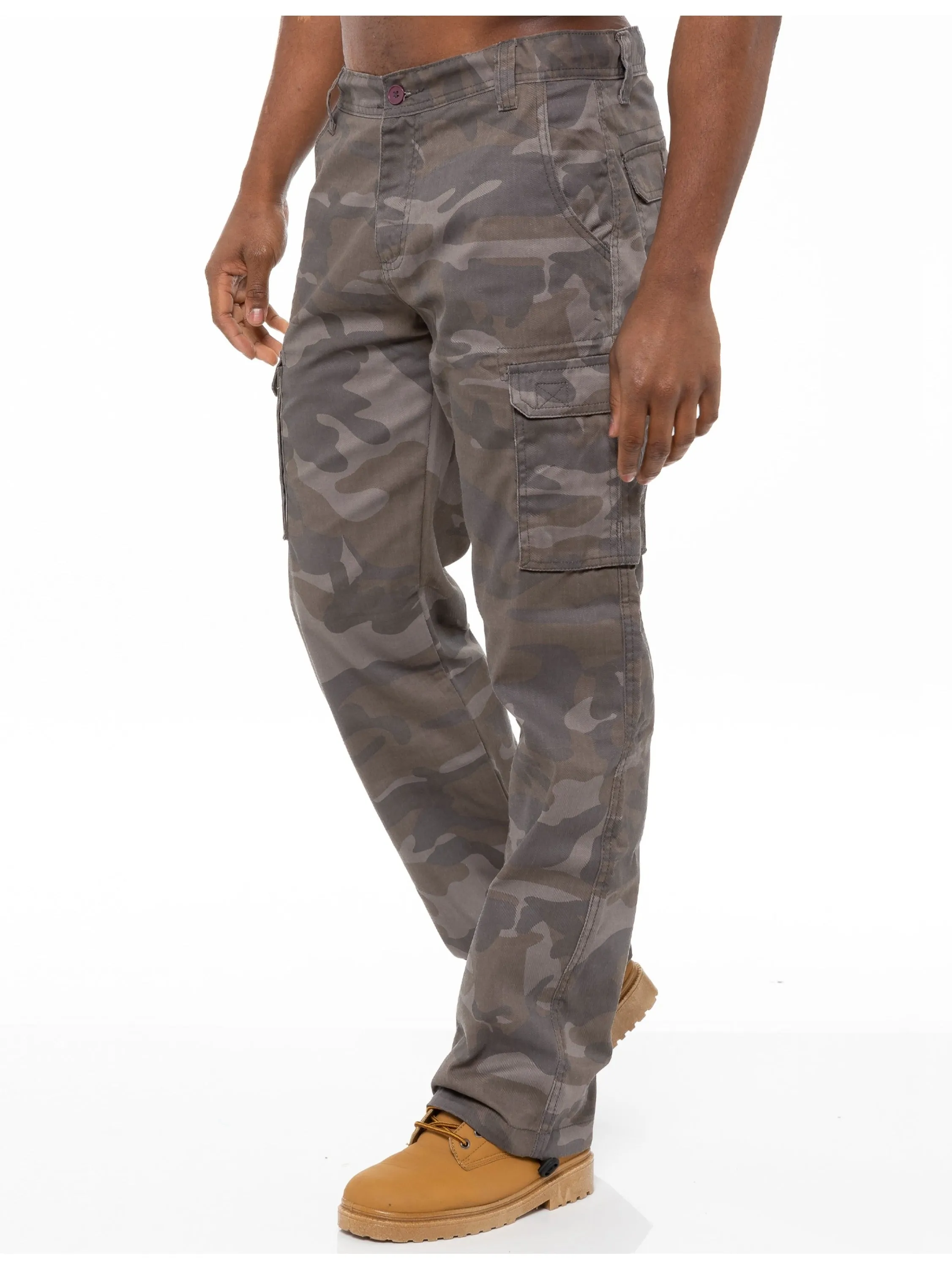 Kruze | Mens Cargo Camo Trousers