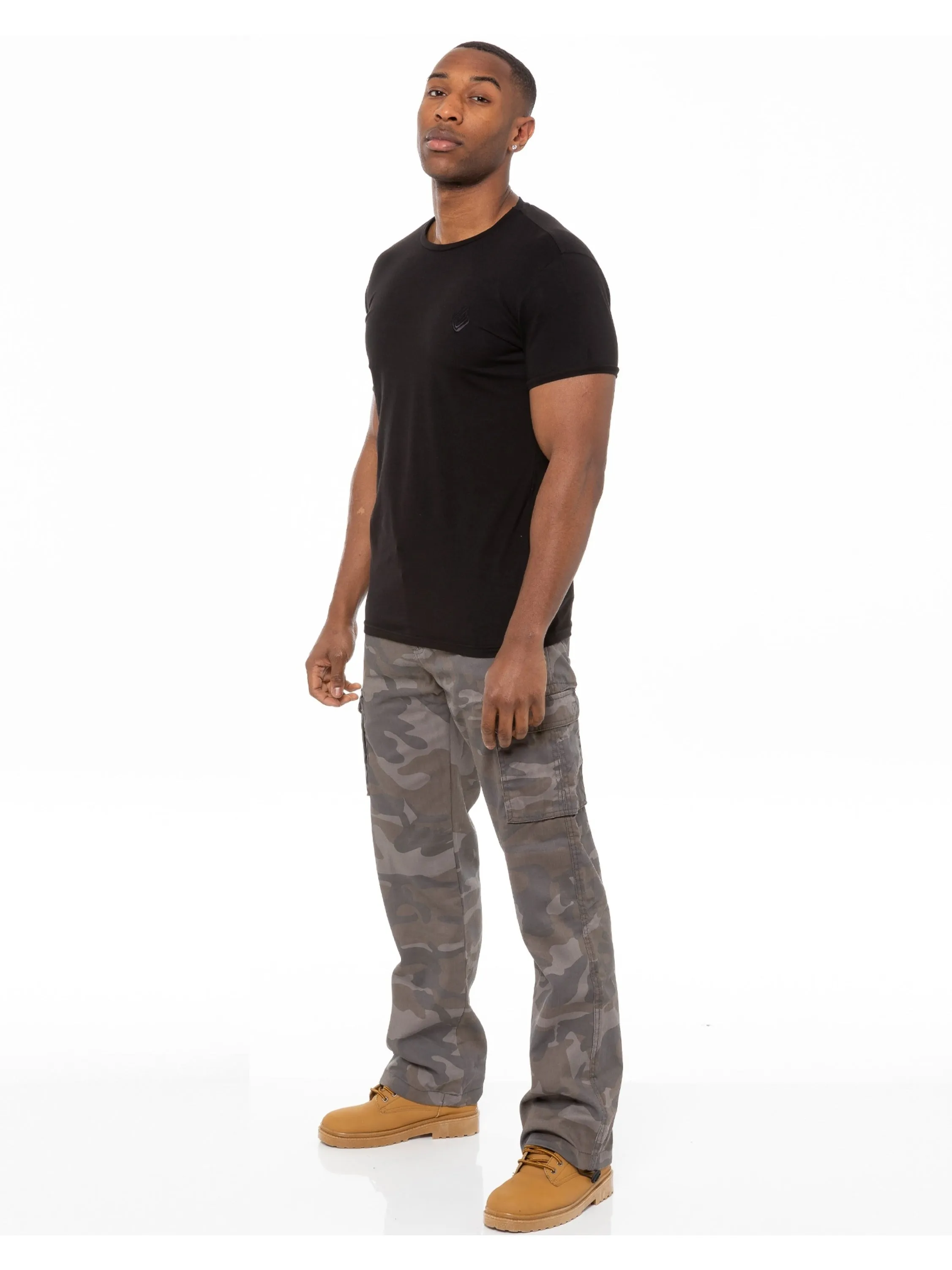 Kruze | Mens Cargo Camo Trousers