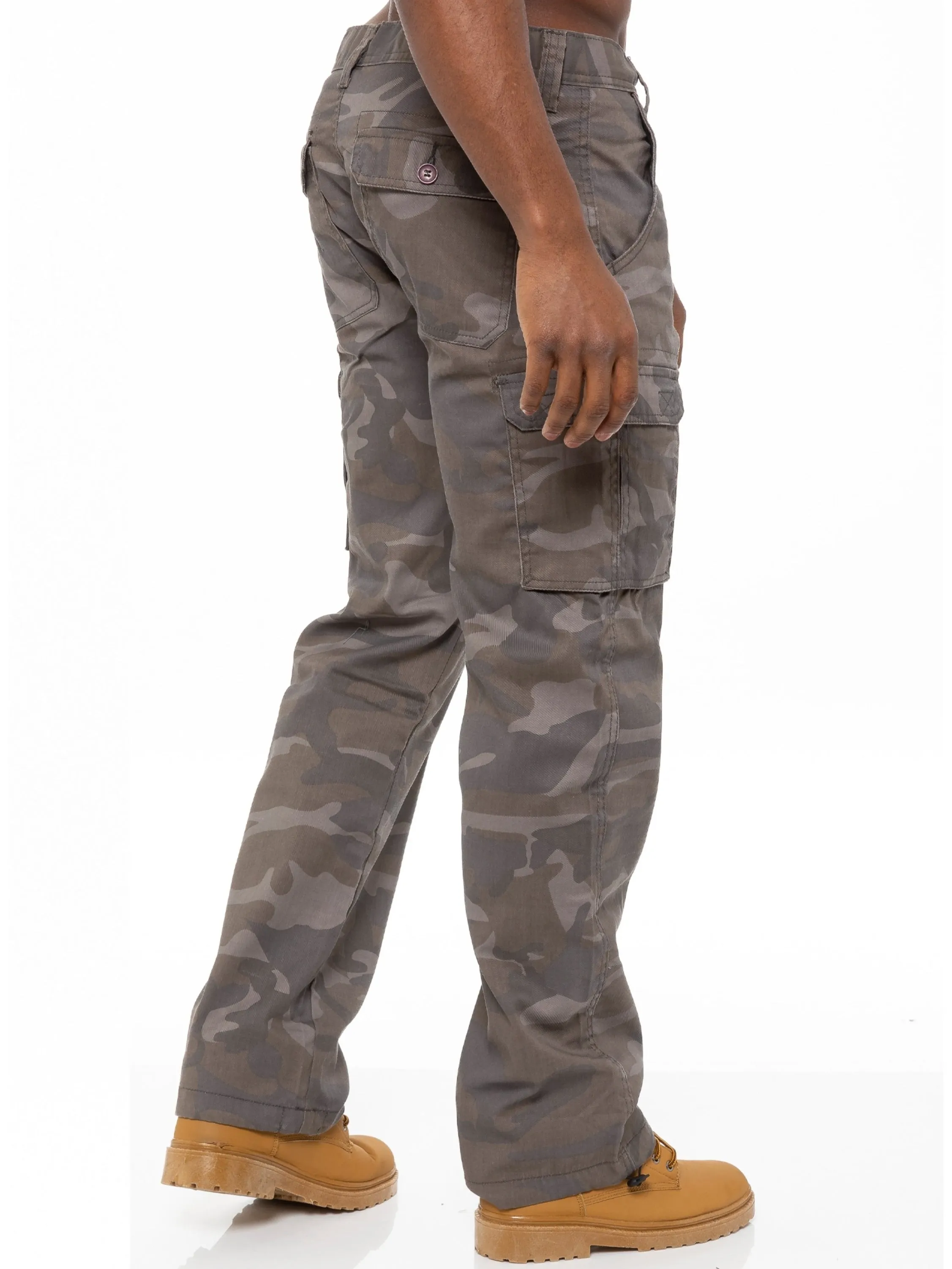 Kruze | Mens Cargo Camo Trousers