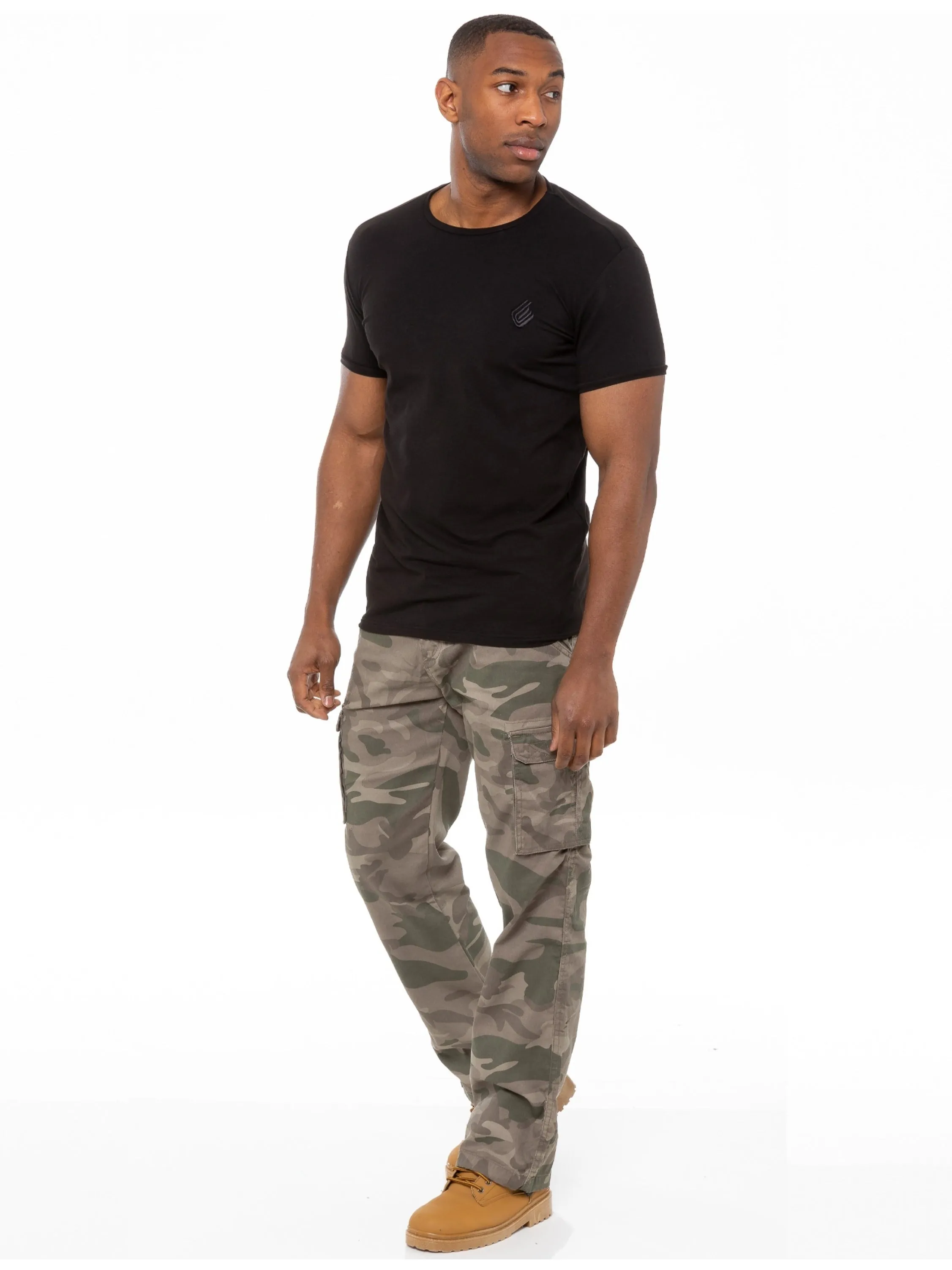 Kruze | Mens Cargo Camo Trousers