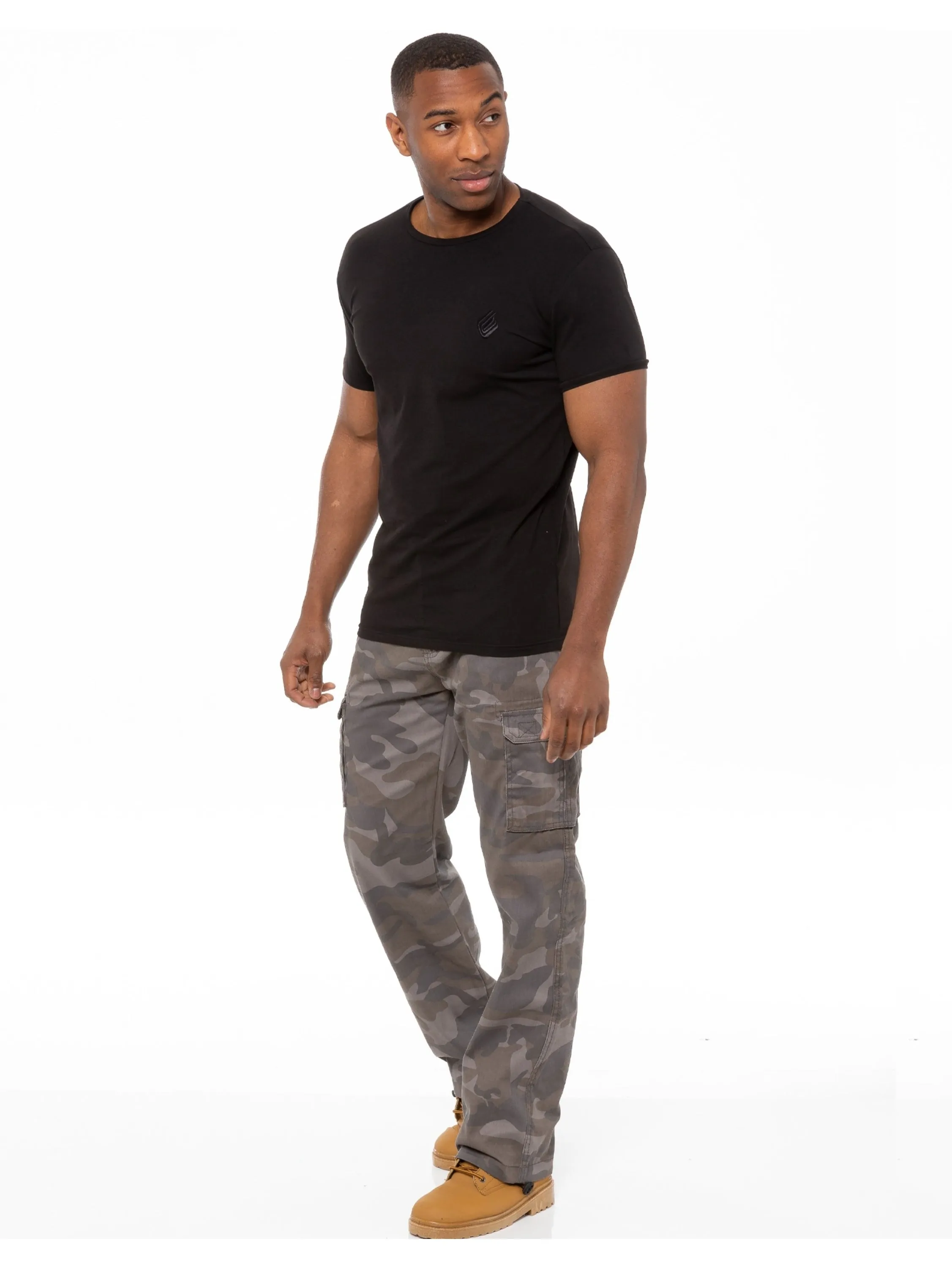 Kruze | Mens Cargo Camo Trousers